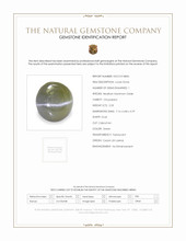 2.33 Ct. Green Cabochon Chrysoberyl from Ceylon (Sri Lanka) Scan Report