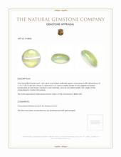 1.68 Ct. Cabochon Chrysoberyl from Ceylon (Sri Lanka) Appraisal