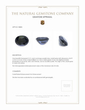 2.31 Ct. Purplish Blue Cobalt Spinel from Ceylon (Sri Lanka) Appraisal