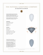 0.74 Ct. Aquamarine from Mozambique 3 D Scan Report