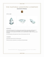 2.60 Ct. Greenish Blue Aquamarine from Tanzania Appraisal