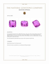 2.28 Ct. Pinkish Purple Spinel from Ceylon (Sri Lanka) Appraisal
