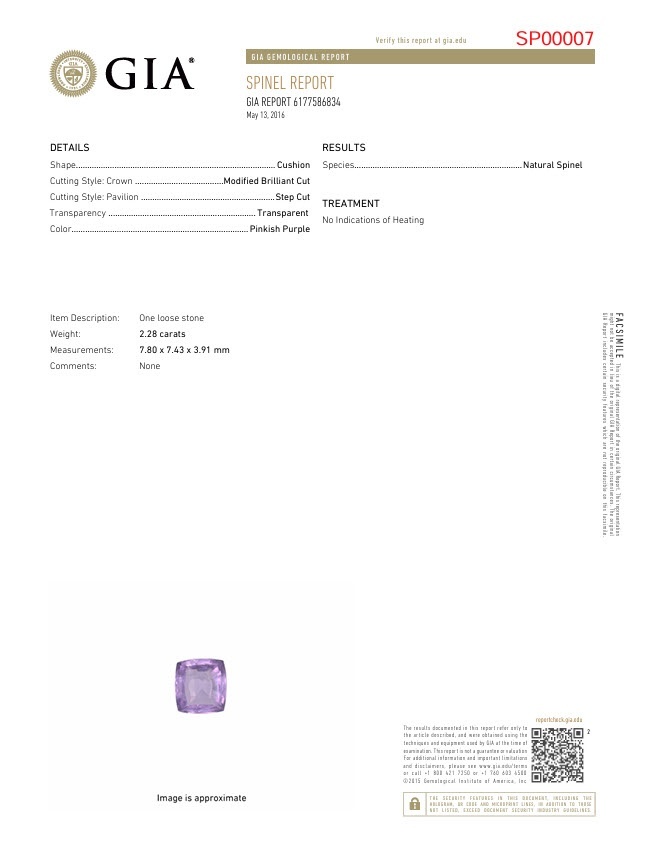 2.28 Ct. Spinel from Ceylon (Sri Lanka)