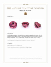1.20 Ct. Pink Spinel from Ceylon (Sri Lanka) Appraisal