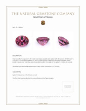 1.89 Ct. Purplish Pink Spinel from Ceylon (Sri Lanka) Appraisal