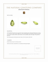 0.22 Ct. Peridot from Pakistan Appraisal