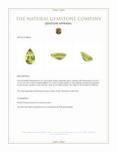 0.22 Ct. Yellowish Green Peridot from Pakistan Appraisal