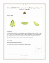 0.21 Ct. Yellowish Green Peridot from Pakistan Appraisal