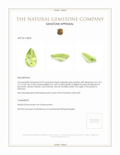 0.23 Ct. Yellowish Green Peridot from Pakistan Appraisal