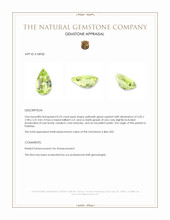 0.23 Ct. Yellowish Green Peridot from Pakistan Appraisal