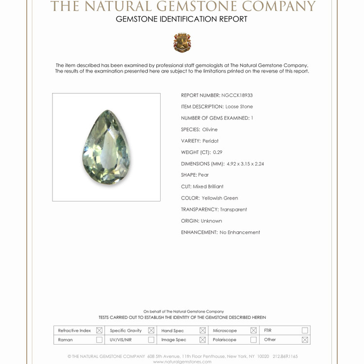 0.29 Ct. Peridot