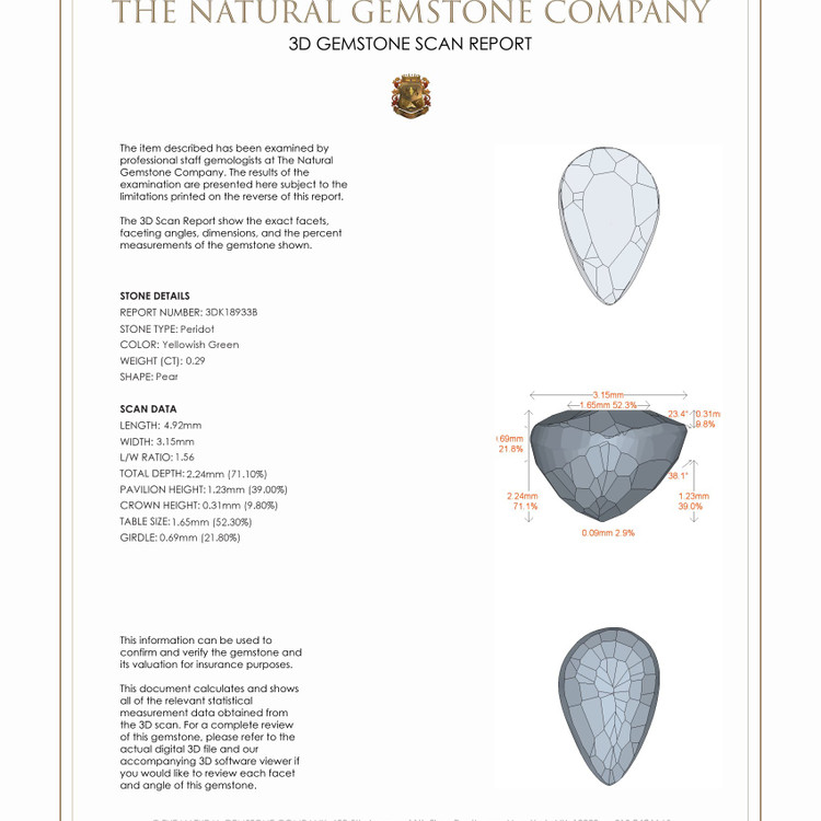 0.29 Ct. Peridot