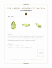 0.16 Ct. Yellowish Green Peridot from Pakistan Appraisal