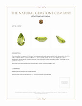 0.18 Ct. Yellowish Green Peridot from Pakistan Appraisal