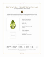0.18 Ct. Yellowish Green Peridot from Pakistan Scan Report
