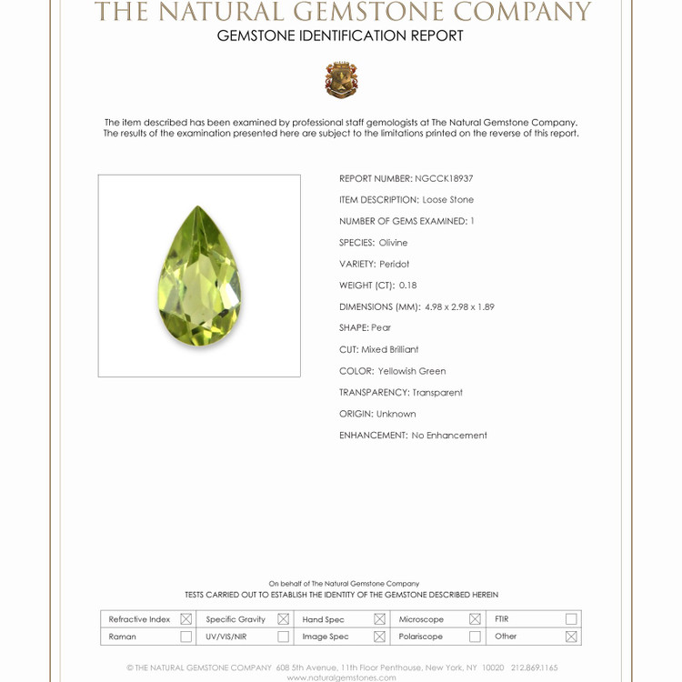 0.18 Ct. Peridot