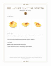 4.72 Ct. Rutilated Quartz from Ceylon (Sri Lanka) Appraisal