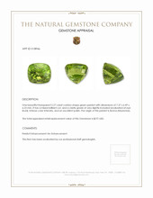 2.27 Ct. Green Peridot from Burma (Myanmar) Appraisal