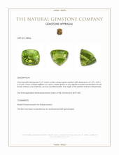 2.27 Ct. Peridot from Burma (Myanmar) Appraisal