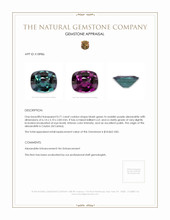 0.71 Ct. Alexandrite from Ceylon (Sri Lanka) Appraisal