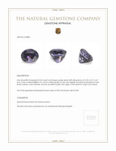 0.83 Ct. Purple Spinel from Ceylon (Sri Lanka) Appraisal