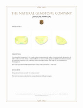 1.04 Ct. Greenish Yellow Chrysoberyl from Madagascar Appraisal