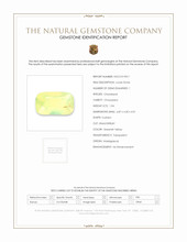 1.04 Ct. Greenish Yellow Chrysoberyl from Madagascar Scan Report
