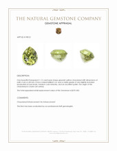 1.12 Ct. Chrysoberyl from Ceylon (Sri Lanka) Appraisal