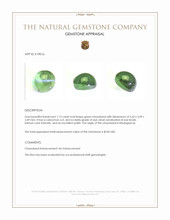 1.13 Ct. Green Cabochon Chrysoberyl from Madagascar Appraisal