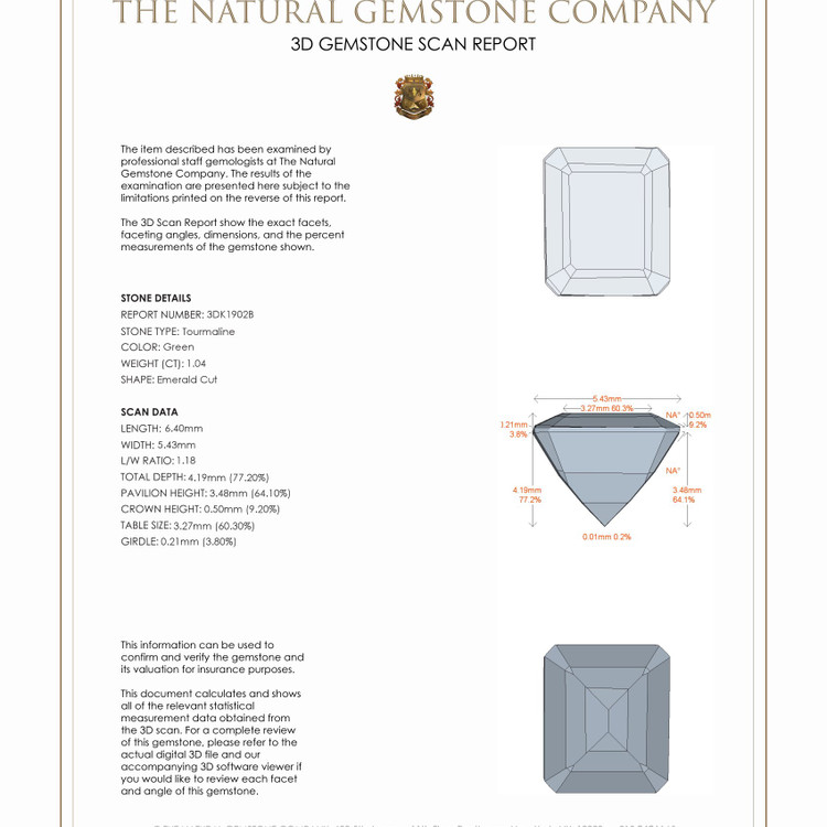 1.04 Ct. Tourmaline from Brazil