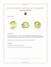 1.10 Ct. Greenish Yellow Cabochon Chrysoberyl from Madagascar Appraisal