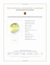 1.10 Ct. Greenish Yellow Cabochon Chrysoberyl from Madagascar Scan Report