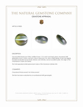 2.76 Ct. Cabochon Chrysoberyl from Ceylon (Sri Lanka) Appraisal