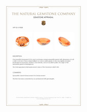 0.94 Ct. Spessartite Garnet from Madagascar Appraisal