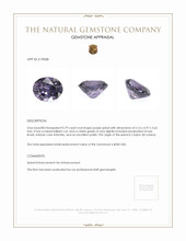 0.79 Ct. Purple Spinel from Ceylon (Sri Lanka) Appraisal