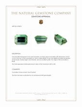 2.03 Ct. Green Tourmaline from Brazil Appraisal