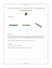 2.04 Ct. Tourmaline from Brazil Appraisal