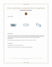 4.03 Ct. Blue Aquamarine from Mozambique Appraisal