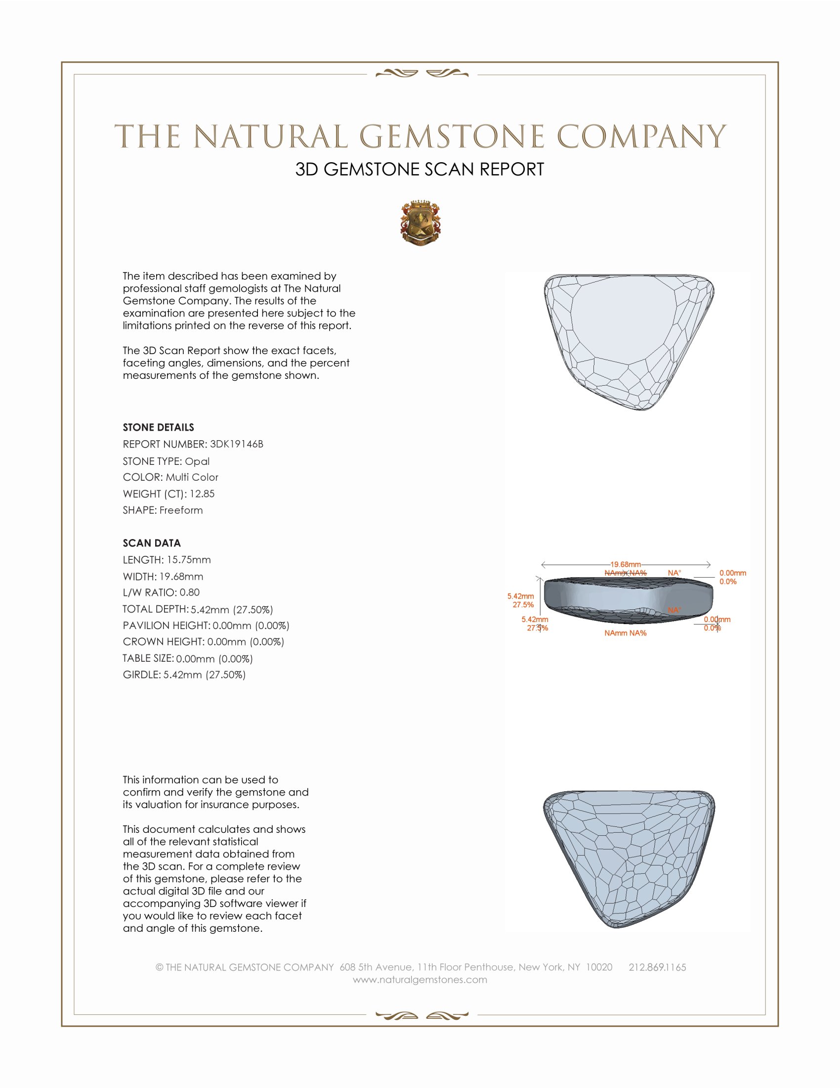 12.85 Ct. Boulder Opal from Australia