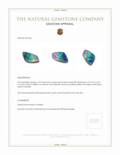1.39 Ct. Multi Color Black Opal (Dark Opal) from Australia Appraisal
