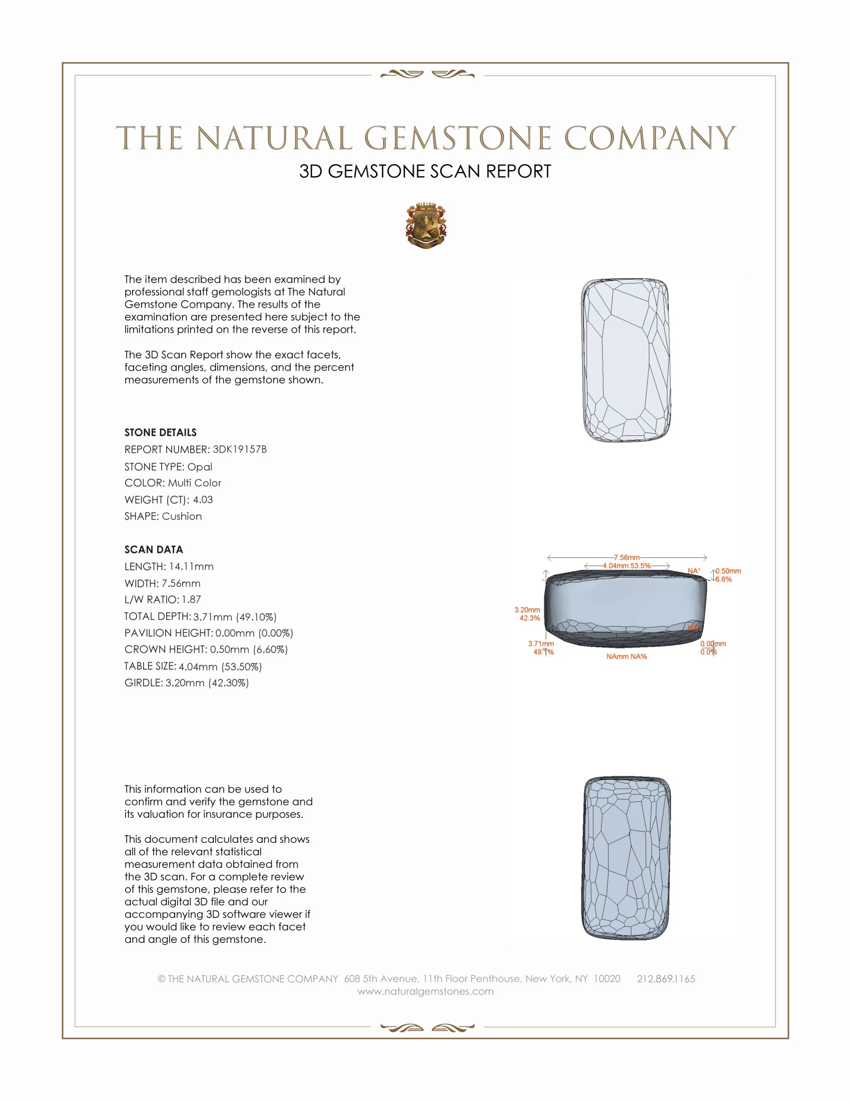 4.03 Ct. Boulder Opal from Australia