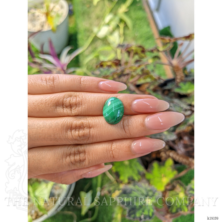 11.41 Ct. Cabochon Malachite from Russia