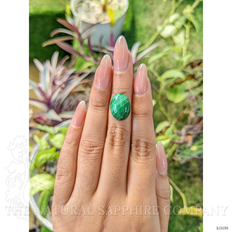 11.41 Ct. Cabochon Malachite from Russia