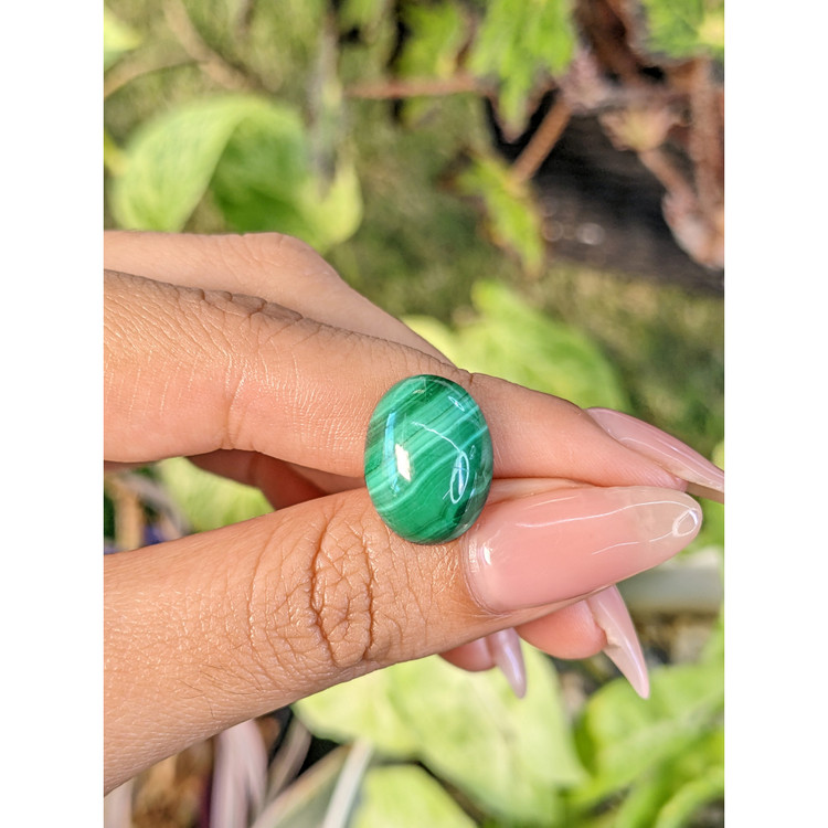 11.41 Ct. Cabochon Malachite from Russia