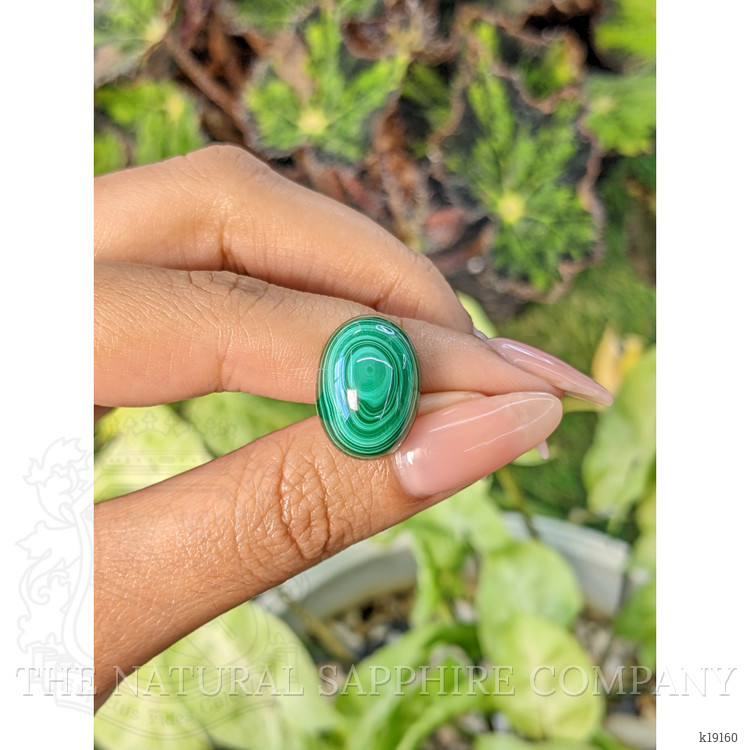21.13 Ct. Cabochon Malachite from Russia