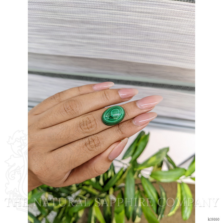 21.13 Ct. Cabochon Malachite from Russia