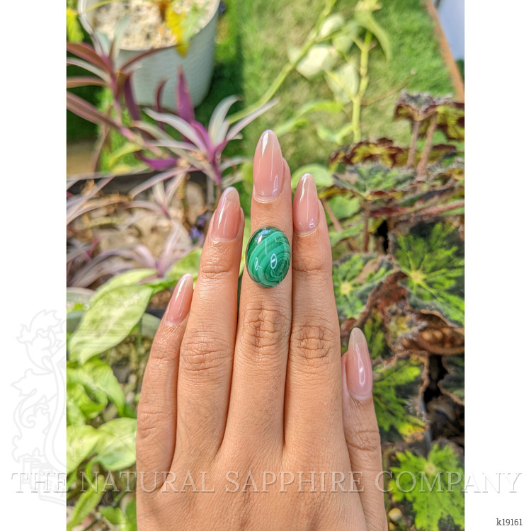 21.43 Ct. Cabochon Malachite from Russia