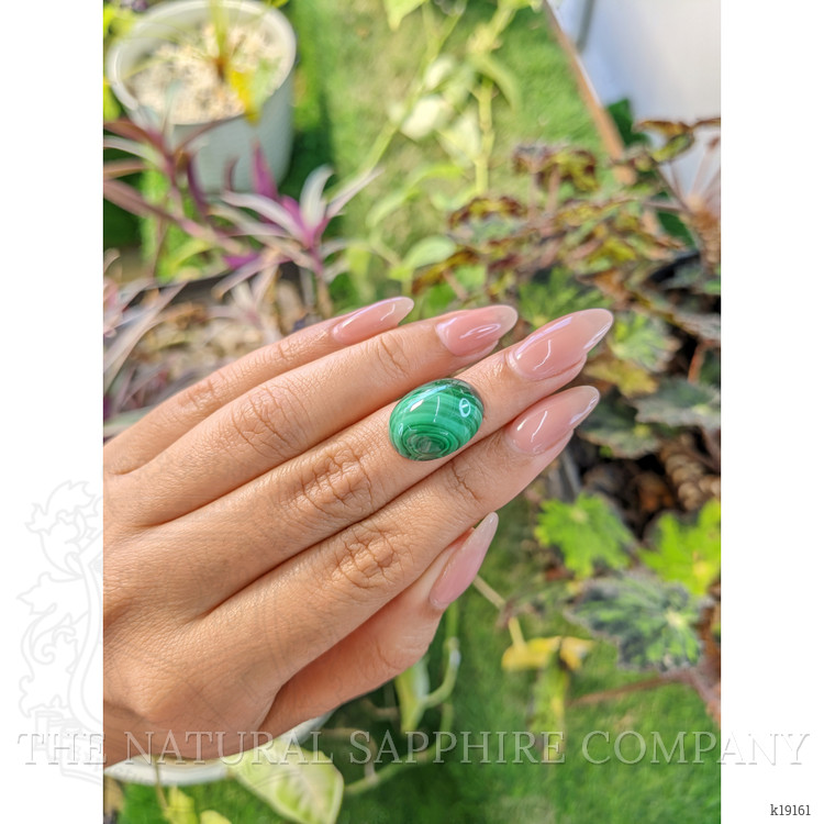 21.43 Ct. Cabochon Malachite from Russia