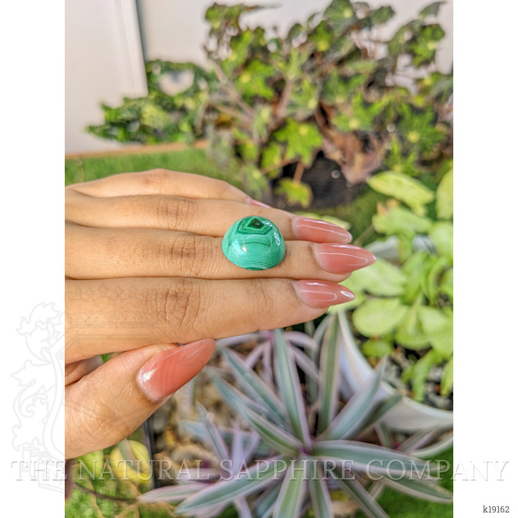 28.70 Ct. Cabochon Malachite from Russia