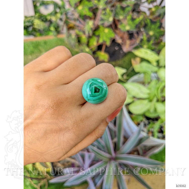 28.70 Ct. Cabochon Malachite from Russia